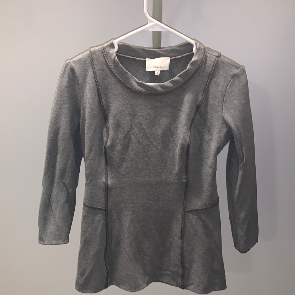 3.1 Phillip Lim gray crew neck top size 4